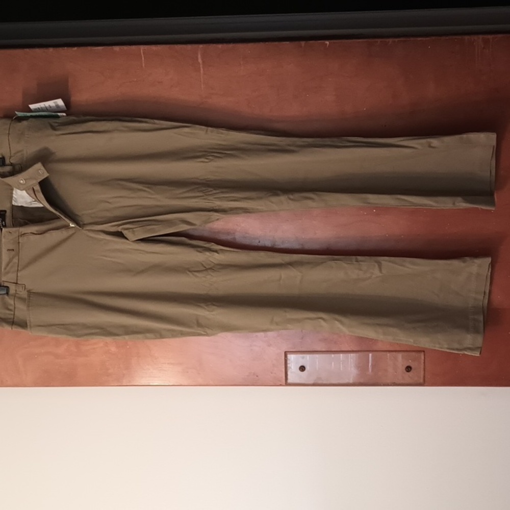 Khaki boot cut rider pant